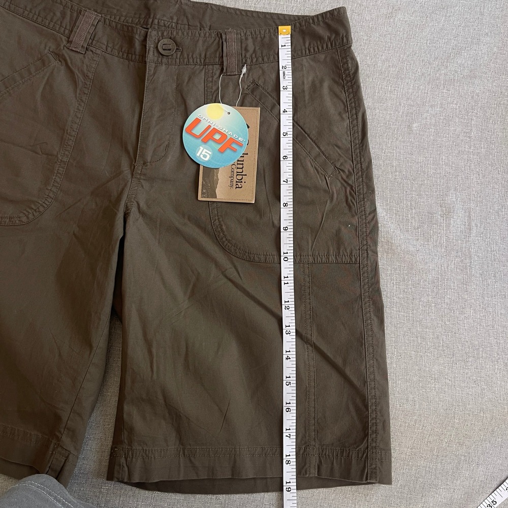 Columbia Cape Pleasant Omni-Shade Stretch Shorts Women 8 Brown Hiking UPF 15 NWT - Picture 8 of 11